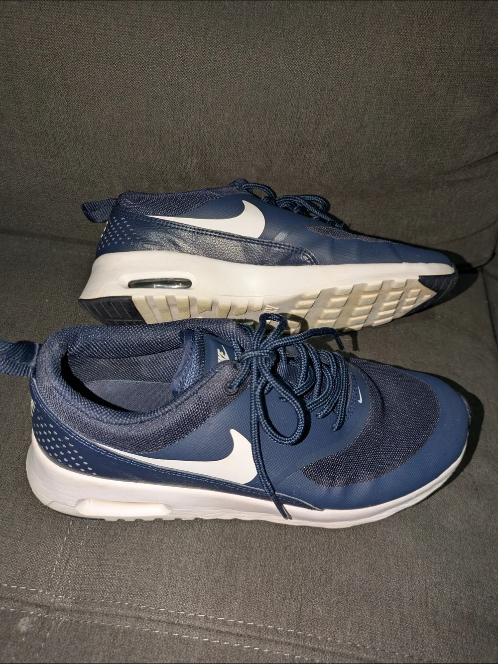 Nike Navy Blue and White Running Sneakers